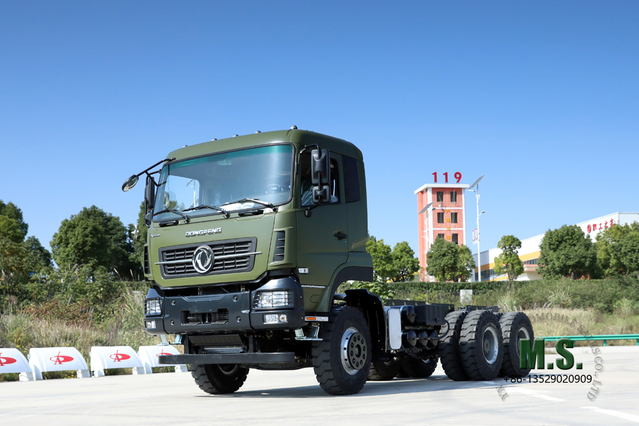 6×4 Truck Chassis_375 HP Heavy Duty One-and-a-half Dump Vehicle Chassis_Dongfeng Tipper Vehicle Chassis Modification Chassis for Export