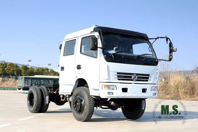 4*4 Dongfeng Light Truck Double Row Chassis_4WD Right Hand Drive Truck Chassis Export_Off-road Special Truck Chassis Modification Manufacturer