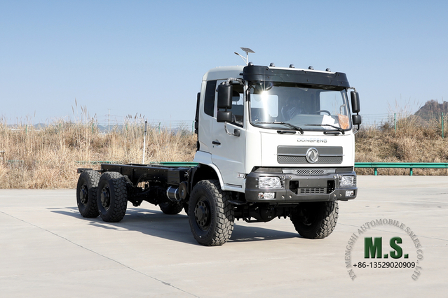 Dongfeng 6*6 Truck Chassis_Flathead 260HP Mountain Forest Off-road Truck Chassis_5.5 M Cargo Box Export Special Vehicle Chassis