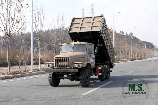 170hp 6×6 EQ2082 Dump Truck_Six-wheel Drive Dongfeng Pointed Head Single Row Double Glass Tipper Truck Mine Site Mining Trucks_Export Special Purpose Vehicle