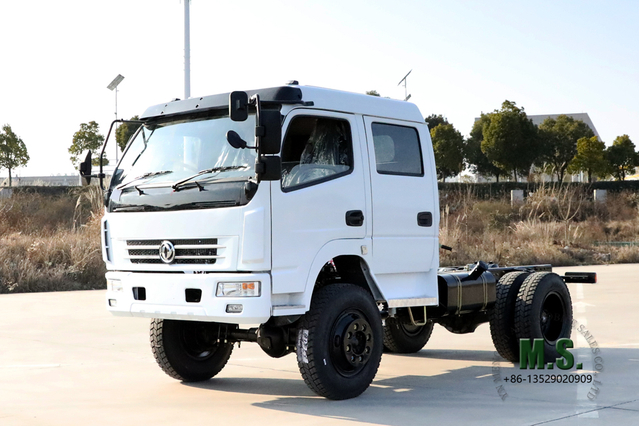 4*4 Dongfeng Light Truck Double Row Chassis_4WD Right Hand Drive Truck Chassis Export_Off-road Special Truck Chassis Modification Manufacturer