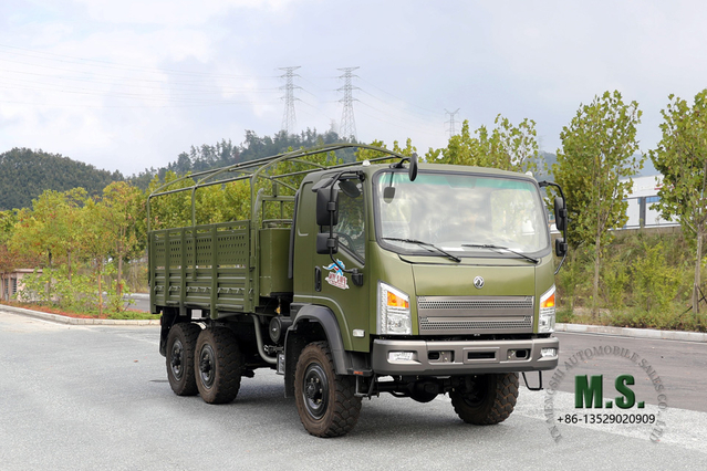 Flathead EQ240 Dongfeng 6WD Off-road Truck_EQ2082 Diesel Off-road Vehicle_Dongfeng 6x6 All-Wheel Drive Civilian Off-road Truck for Export