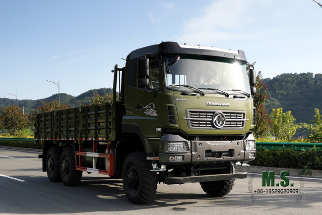 Green 6*6 Truck Dongfeng Flat Head Off Road Cargo Vehicle AWD Export Special Vehicle