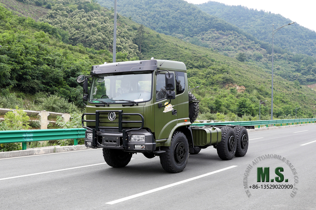 Dongfeng Six-wheel Drive Off-road Special Chassis_6*6 Multifunctional Modified Chassis for export_210hp Dongfeng Truck Chassis Manufacturer