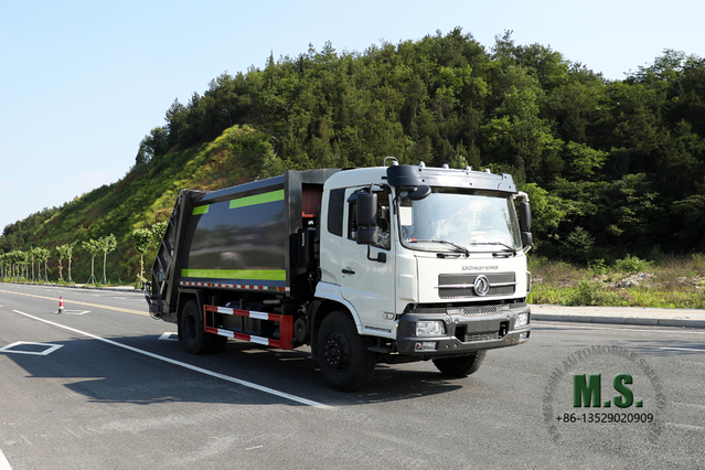 Dongfeng 14 m³ Compressed Rubbish Truck_Automatic Sanitation Garbage Collector Truck_Municipal Sanitation Vehicle Export Manufacturer