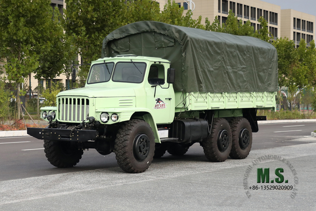 Dongfeng 190hp Six Wheel Drive EQ2100 Off Road Truck_ 6*6 Single Row Pointed Head AWD Cargo Trucks With Tarpaulin Pole_Export Special Purpose Vehicle