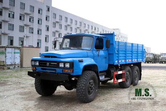 6*6 Dongfeng Long Head 5T Diesel Dump Truck_ 6WD EQ2100 Unloading Road Transporter_Dongfeng Export Special Truck Manufacturer