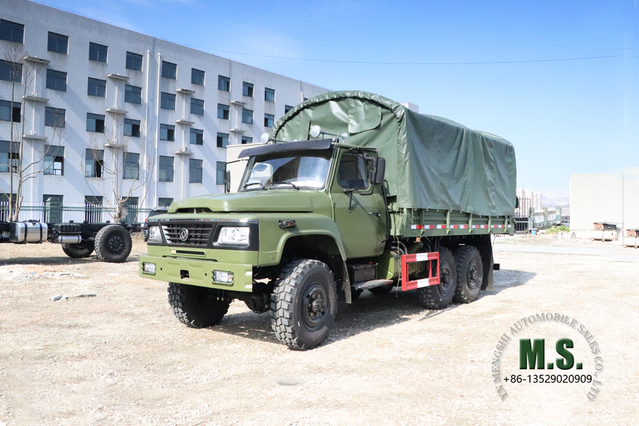 Dongfeng EQ2100 6*6 Off-road Truck_Dongfeng Pointed Single Row 140 Cab with Tarpaulin Canopy Pole Vehicle_Six Drive Truck Export Special Vehicle