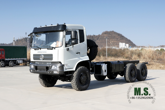 Dongfeng 6*6 Truck Chassis_Flathead 260HP Mountain Forest Off-road Truck Chassis_5.5 M Cargo Box Export Special Vehicle Chassis