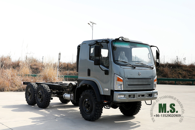 Bobcat 6*6 Flathead Off-Road Truck Chassis_ 210HP Dongfeng EQ2082E6D Off-Road Chassis Conversion_Six Wheel Drive Export Special Vehicle Manufacturer