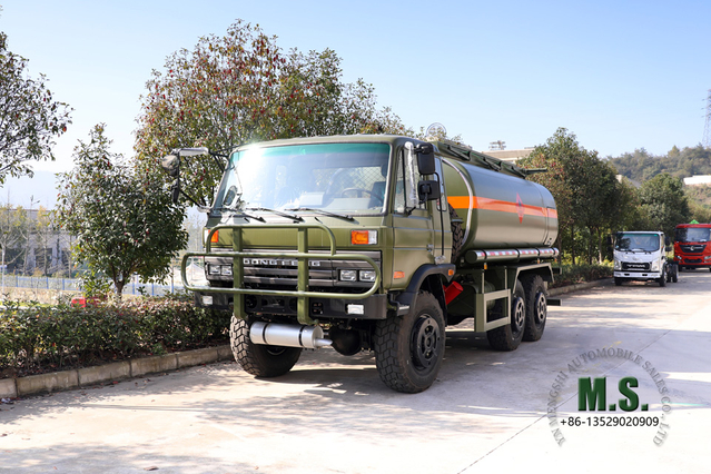 6*6 EQ2102 Tanker Truck_Dongfeng 190HP Six-wheel Drive Oil Tank Truck For Sale_8~10 Cubic Metre Fuel Tanker Lorry_Export Special Vehicle