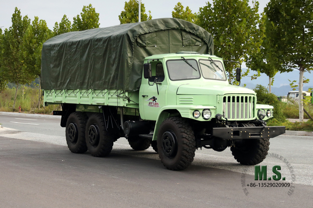 Dongfeng 190hp Six Wheel Drive EQ2100 Off Road Truck_ 6*6 Single Row Pointed Head AWD Cargo Trucks With Tarpaulin Pole_Export Special Purpose Vehicle