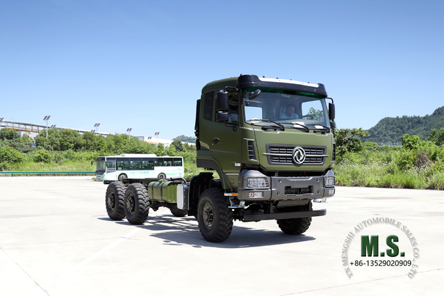 Dongfeng 6x6 Off-road Heavy-duty Chassis_ 340HP Six-wheel Drive Long-distance Cargo Truck Chassis Conversion Manufactuer Export Special Purpose Vehicle Chassis