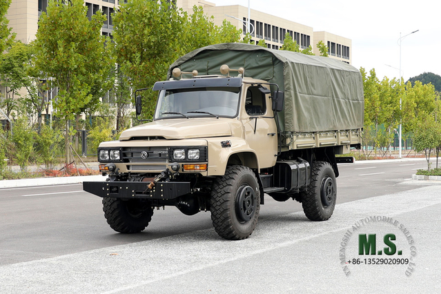 Four-wheel Drive EQ2070 Dongfeng 4*4 Off Road Truck_190hp Pointed Head Single Row Cab Transportation Truck With Tarpaulin Pole_Export Special Purpose Vehicle