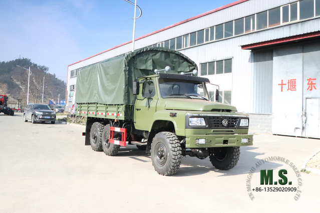 Dongfeng EQ2100 6*6 Off-road Truck_Dongfeng Pointed Single Row 140 Cab with Tarpaulin Canopy Pole Vehicle_Six Drive Truck Export Special Vehicle