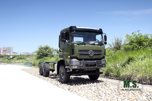 Dongfeng 6x6 Chassis_ Six-wheel Drive 340HPCab Heavy-duty Off-road Cargo Truck Chassis Conversion Manufactuer Export Special Purpose Vehicle Chassis