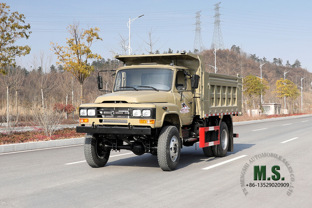 4*4 170hp Dongfeng Off-road Dump Truck_ Camel Gray Four-wheel Drive Mining Trucks Export Special Dump Truck Modification Manufacturer