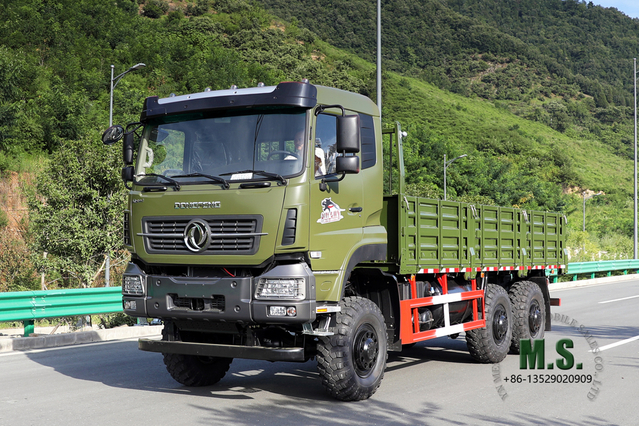 Green 6*6 Truck Dongfeng Flat Head Off Road Cargo Vehicle AWD Export Special Vehicle