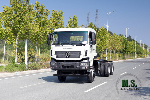 Dongfeng 6*6 three-axle rear eight-wheel off-road chassis_Weichai 350 hp Six-wheel-drive heavy-duty truck chassis_ Export special-purpose vehicle chassis conversion