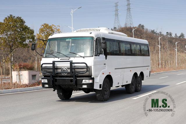 Dongfeng Six-wheel Drive Off Road Bus 190 hp 6*6 Manual Six-speed Bus with Bumper _Dongfeng Bus Conversion Manufacturer Export Special Vehicle