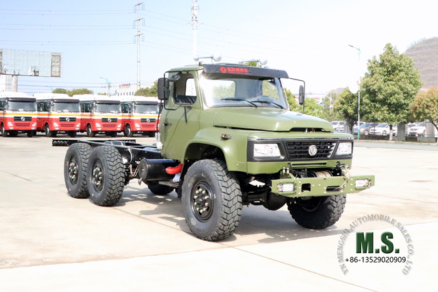 Long Head EQ2100/EQ245 Truck Chassis_6×6 Pointed Off-road Special Vehicle Chassis_Six Wheel Drive Export Truck chassis