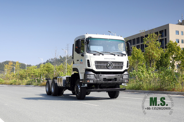 Dongfeng 6×6 Off Road Chassis With Rear Eight Wheels Flat Head One-and-a-half Row Truck Chassis Export Special Vehicle