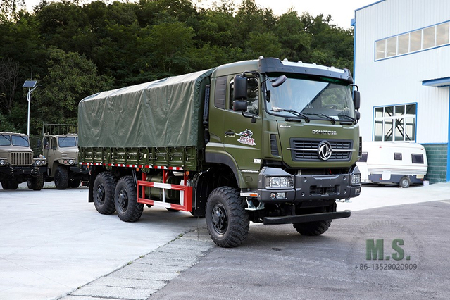 340hp 6*6 Off Road Truck_Dongfeng Flat Head One and a Half Cargo Truck_Six-wheel Drive Export Special Vehicle