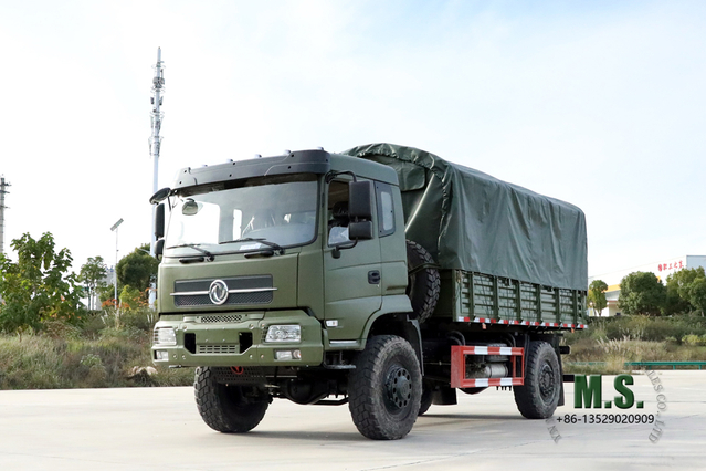 Dongfeng Four Drive Dump Truck_210HP 4*4 Flathead Half a Row Tipper Truck_Mining Transportation Vehicle Export Special Truck