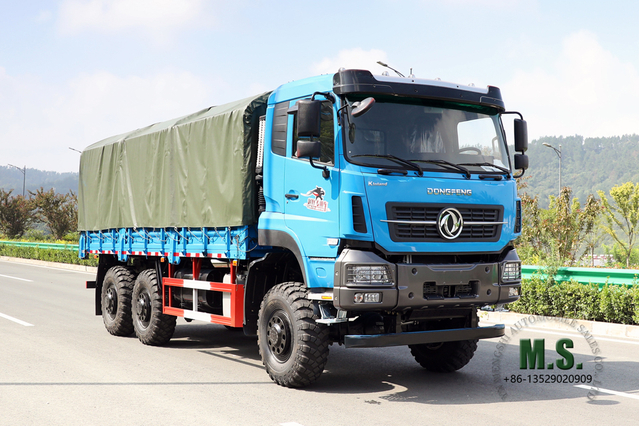 Blue Six Drive Off Road Truck 6×6 Heavy Truck Three Axle Cargo Vehicle Export Special Vehicle