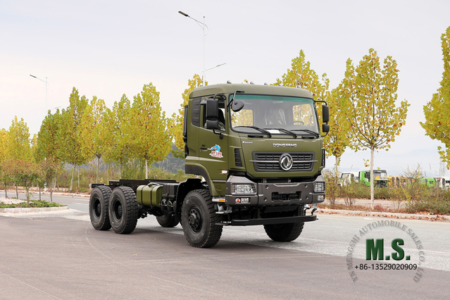 Dongfeng Six Drive Off-road Chassis_Dongfeng 450HP Flathead Transport Truck Chassis_6x6 Export Special Truck Chassis Conversion Manufacturer