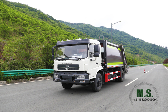 14 m³ Compressed Rubbish Truck_ Municipal Sanitation Garbage Automatic Collector Truck_Dongfeng 4*2 Export Special Vehicle Manufacturer