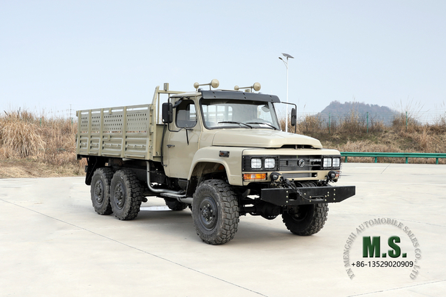Dongfeng 6*6 2.5T Long Head Off-road Truck_6WD EQ240 Tip Carrier_Classic Six Drive Pointed Head Off-road Truck Export Special Vehicle