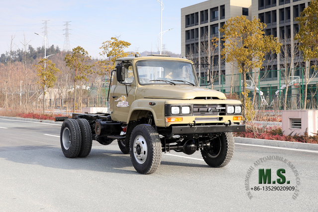 4*4 170hp Dongfeng Off-road Dump Truck Chassis_ Camel Gray Four-wheel Drive Export Special Dump Truck Chassis_Dongfeng Dump Truck Chassis Modification Manufacturer