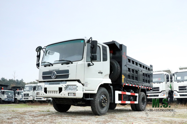 4*2 Dongfeng 160 HP Export Truck_ DFL3120B Flathead Row Half Dump Truck _Mining Tipper Truck Self-discharging Truck