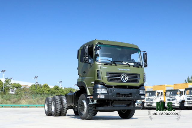 6×4 Truck Chassis_375 HP Heavy Duty One-and-a-half Dump Vehicle Chassis_Dongfeng Tipper Vehicle Chassis Modification Chassis for Export