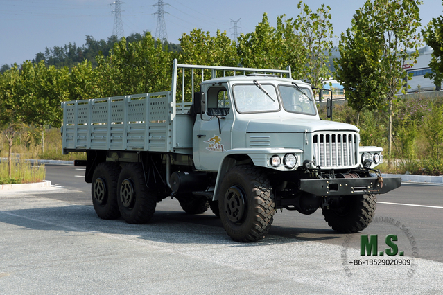 Grey-White EQ2100 Six Wheel Drive Off Road Truck Dongfeng Single Row Double Glass Pointed Head AWD Export Special Purpose Vehicle