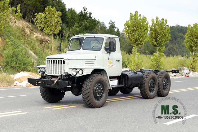 Dongfeng Six Drive Off Road Chassis EQ2100 Double Glass Pointed Head Single Row Chassis Export Special Vehicle Chassis