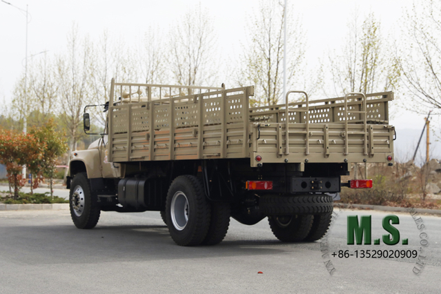 190-horsepower 15-ton Gross Weight Dongfeng 4x2 Cargo Truck_Cummins Engine, 4700mm Cargo Trunk, Seats on Cargo Box, Troops Carrier, Former Military Model_ Manufacturer Direct