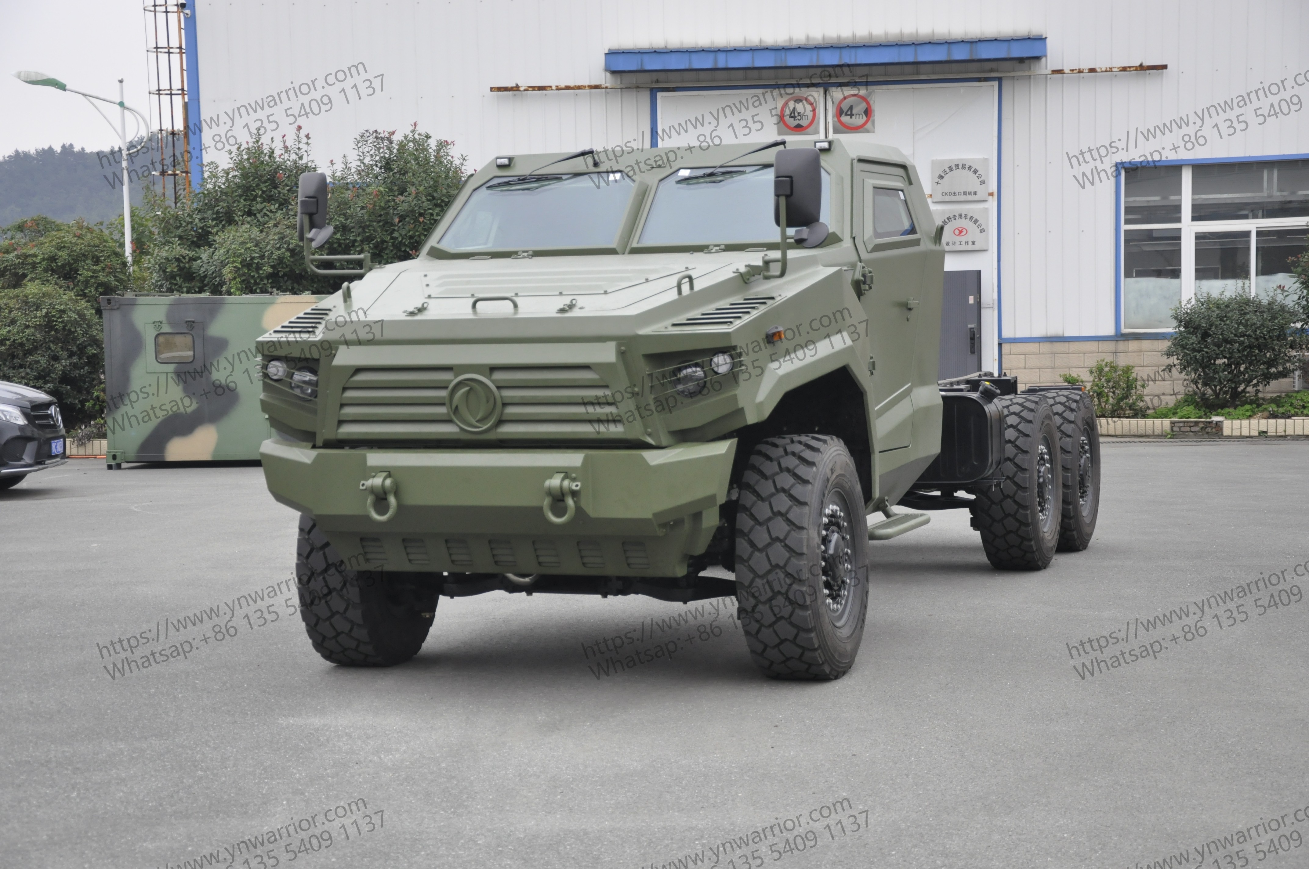 6X6 Independent suspension armored chassis military vehicle