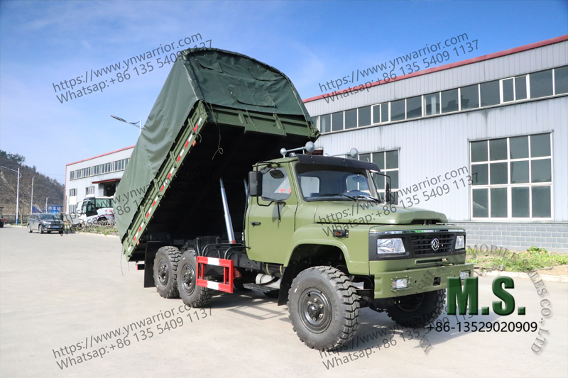 Dongfeng 6x6 dump truck on military truck chassis