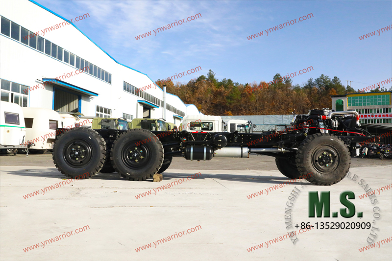 bare chassis with engine