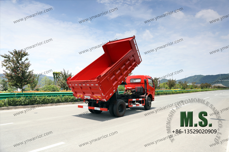 lifted cargo box dongfeng dump truck