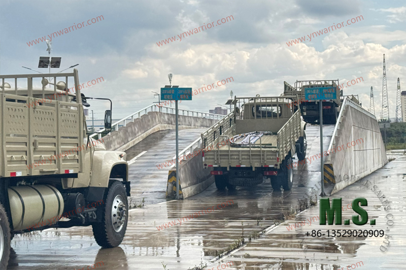 Dongfeng 4x4 truck rear double tyre_depature angle test