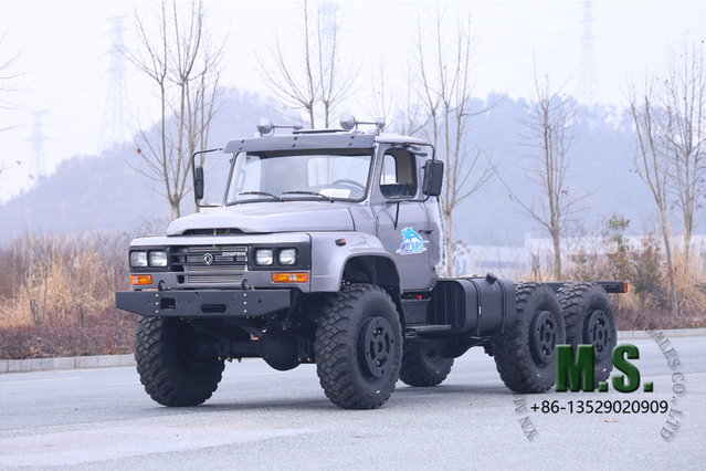 190-horsepower 11-ton Gross Weight Dongfeng 6x6 Off-road Truck Cabin Chassis Silver_Cummins Engine Mechanical Fuel Injection, Former Special Purpose Model, CTIS, Simple And Druable_Manufacturer Direct