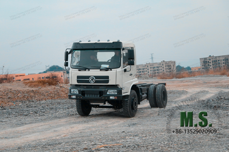 Dongfeng 4x2 dump truck chassis on filed