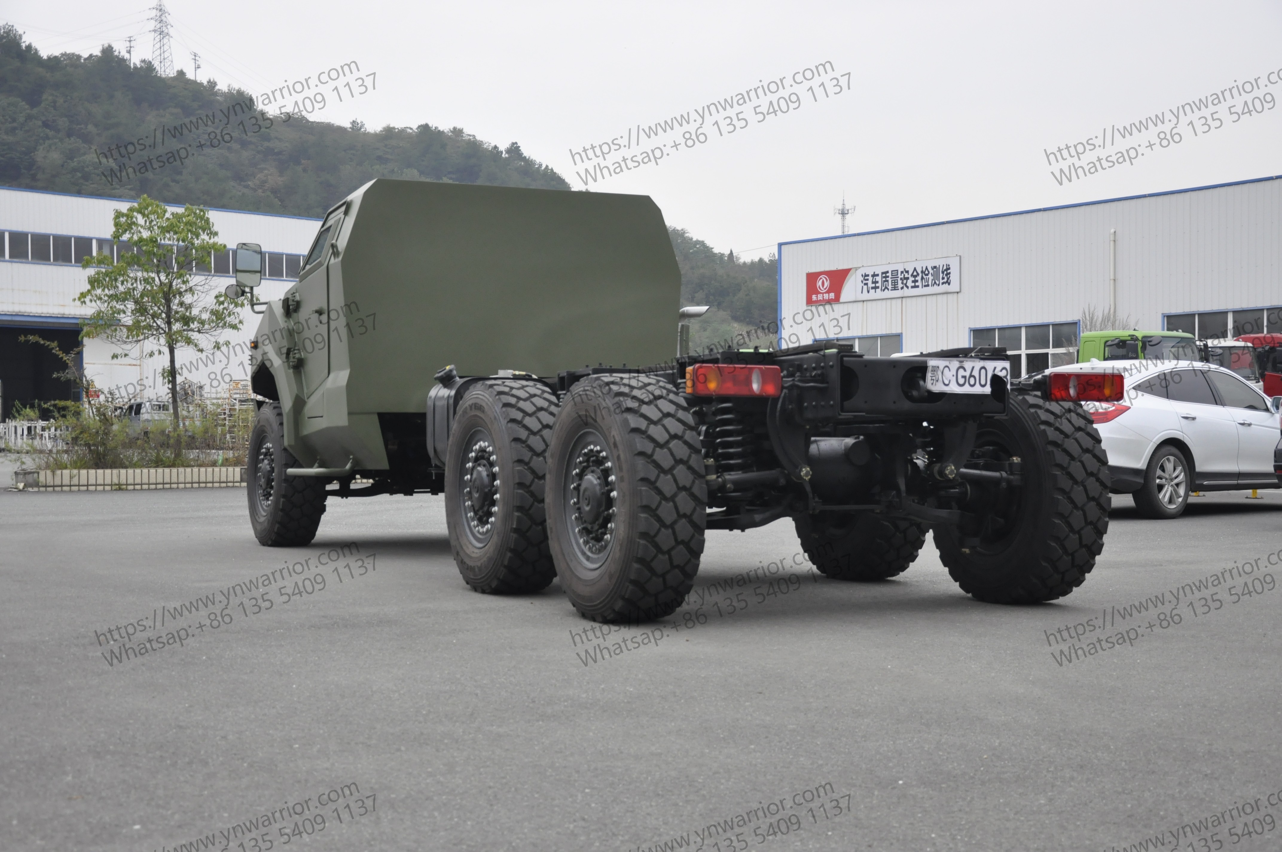 6X6 Independent suspension armored chassis real-life footage