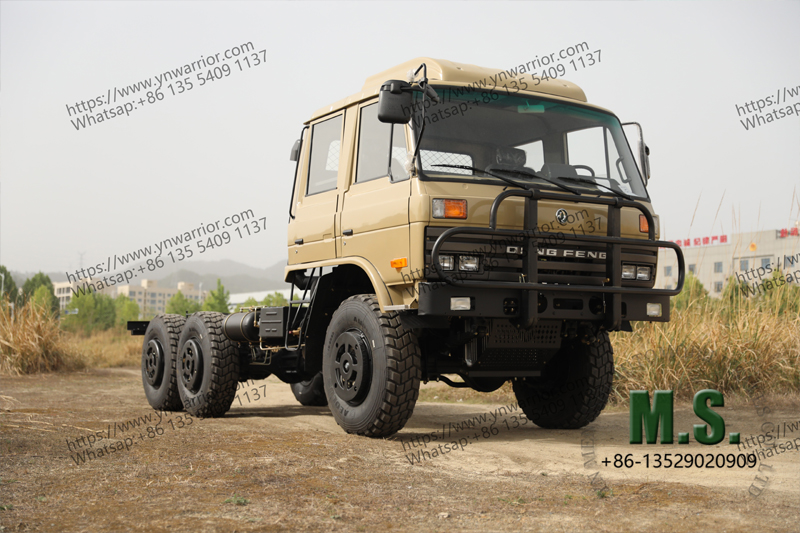 Dongfeng 6x6 double row truck chasis off-roading
