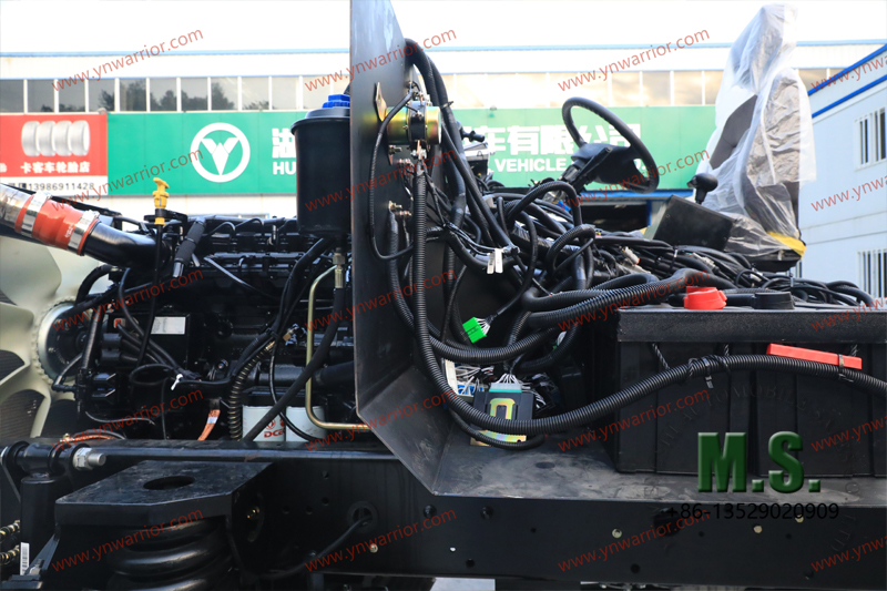 complete wiring circuit on double wishbone independent suspension rolling chassis