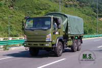 Dongfeng EQ2102 Flathead Army Green with Tarpaulin_Dongfeng 6*6 Off-road Transport Truck Export