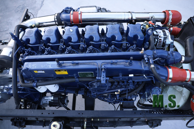 6x6 340-horsepower rolling chassis for bus installed wechai engine